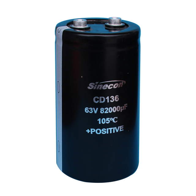 CD136 Haute tension et condensateur électrolytique en aluminium à bornes à haute température
